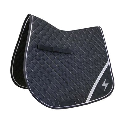 HY Silva Flash Horse Saddlepad (Pony) (Black/Silver Reflective)