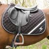 HY Silva Flash Horse Saddlepad (Pony) (Black/Silver Reflective) view 2