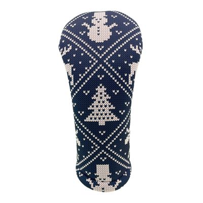 Blue & White Christmas Sweater Hybrid Club Headcover Handmade by BeeJos