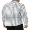 Amazon Essentials Men's Long-Sleeve Regular-Fit Stretch Poplin Shirt, Navy White Plaid, Small view 2