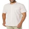 Amazon Essentials Short Sleeve Shirt for Men, Available in Big & Tall, Pink White Double Stripe, Medium view 1