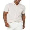 Amazon Essentials Short Sleeve Shirt for Men, Available in Big & Tall, Pink White Double Stripe, Medium view 4