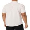 Amazon Essentials Men's Slim-Fit Short-Sleeve Poplin Shirt, Pink Double Stripe, X-Large view 2