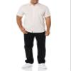 Amazon Essentials Men's Slim-Fit Short-Sleeve Poplin Shirt, Pink Double Stripe, X-Large view 4