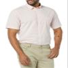 Amazon Essentials Men's Slim-Fit Short-Sleeve Poplin Shirt, Beige Pink Double Stripe, Large view 1