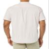 Amazon Essentials Men's Slim-Fit Short-Sleeve Poplin Shirt, Beige Pink Double Stripe, Large view 2