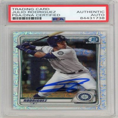 Julio Rodriguez 2020 Bowman Mega Box Autographed Card #BCP-19 - PSA/DNA