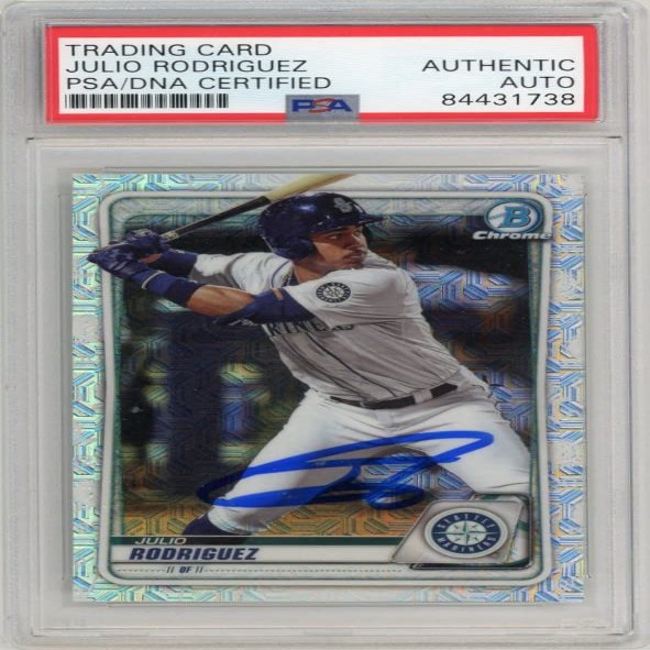 Julio Rodriguez 2020 Bowman Mega Box Autographed Card #BCP-19 - PSA/DNA