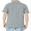 Amazon Essentials Short Sleeve Shirt for Men, Available in Big & Tall, Charcoal Heather Sage Green Double Stripe, Small view 2