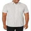 Amazon Essentials Men's Slim-Fit Short-Sleeve Poplin Shirt, Pink Teal Blue Stripe, X-Large view 1