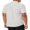 Amazon Essentials Men's Slim-Fit Short-Sleeve Poplin Shirt, Pink Teal Blue Stripe, X-Large view 2