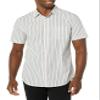 Amazon Essentials Men's Slim-Fit Short-Sleeve Poplin Shirt, Pink Teal Blue Stripe, X-Large view 4