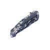 Falcon 8 Inch Leaf Engraved Folding Pocket Knife 440 Stainless Steel Blade, Manual opening Open, Glossy Black Handle with Pocket Clip (Black) view 2