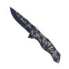 Falcon 8 Inch Leaf Engraved Folding Pocket Knife 440 Stainless Steel Blade, Manual opening Open, Glossy Black Handle with Pocket Clip (Black) view 4