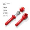 ZOKU Coca-Cola Pocket Utensil Set - Stainless Steel Fork, Knife, and Spoon Nest in Hygienic Case - Portable Design for Travel, School, Work, Picnics, Camping and Outdoor Home Use view 3