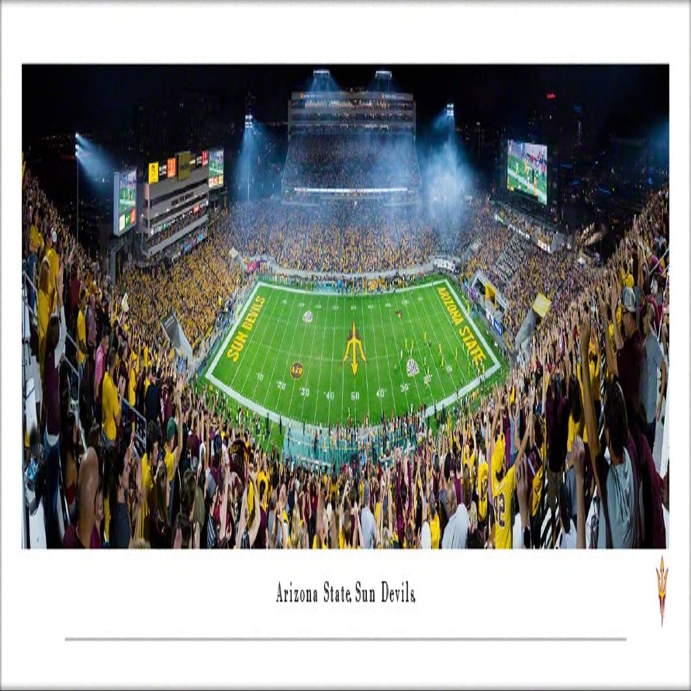 Arizona State Football (50 yd-night) - Unframed 40 x 13.5 Poster by Blakeway Panoramas