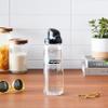 Nalgene Sustain Tritan BPA-Free On The Fly Water Bottle Made with Material Derived from 50% Plastic Waste (Using ISCC Certified Mass Balance), 24 OZ, Clear with Black view 2