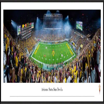 Arizona State Football (50 yd-night) - 40.25x13.75-inch Standard Framed Print by Blakeway Panoramas