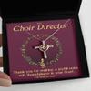 Be Wild and Free Market Choir Director Necklace Gift from Choir Member Thank You Gift for Women Music Teacher - Cross Dancing Necklace view 1