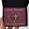 Be Wild and Free Market Choir Director Necklace Gift from Choir Member Thank You Gift for Women Music Teacher - Cross Dancing Necklace view 3