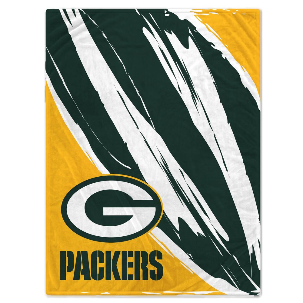 Pegasus Home Fashions Green Bay Packers 60'' x 80'' Retro Jazz Coral Fleece Blanket