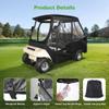 10L0L 360 Panoramic Golf Cart Enclosure for Club Car DS 4 Passenger, with 4-Side Zipper Doors, Portable Waterproof Cover view 3