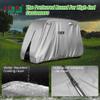 10L0L Golf Cart Cover 2/4/4+2 Passenger for Yamaha EZGO Club Car, Heavy Duty 420D Waterproof Windproof Durable Polyester Golf Cart Cover with 3 Zipper Doors for All-Weather Protection - Sliver view 2