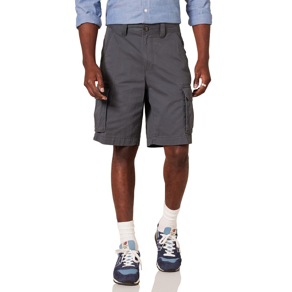 Amazon Essentials Men's 10" Classic-Fit Cargo Shorts (Available in Big & Tall), Charcoal, 56