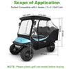 10L0L Golf Cart Enclosure for Club Car Precedent 4 Passenger, Fits 57'' Roof with 4-Side Zipper Doors, 360 Panoramic Windows & Security Side Mirror Openings view 4