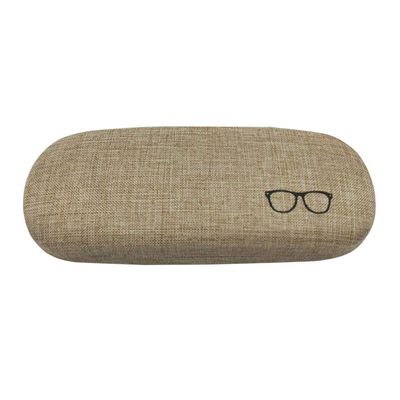 EXCEART 1pc Retro Linen Glasses Case Elegant Khaki Eyewear Protector for Boys and Girls Adults and Lightweight Spectacle Box for Friends and Loved