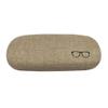 EXCEART 1pc Retro Linen Glasses Case Elegant Khaki Eyewear Protector for Boys and Girls Adults and Lightweight Spectacle Box for Friends and Loved view 1