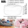 QAIOXINGXING Bean Bag Chair Cover Breathable and Comfortable 5/6/7FT Big Soft Washable Micro-Fiber for Adult Living Room Furniture Big Round Soft Fluffy Faux Fur BeanBag Lazy Sofa (No Filler) view 2
