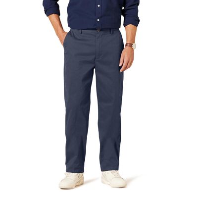 Amazon Essentials Men's Big & Tall Classic Wrinkle-Resistant Flat-Front Chino Pant Pants, Navy, 54W x 30L
