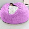 QAIOXINGXING Bean Bag Chair Cover Breathable and Comfortable 5/6/7FT Big Soft Washable Micro-Fiber for Adult Living Room Furniture Big Round Soft Fluffy Faux Fur BeanBag Lazy Sofa (No Filler) view 1