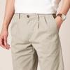Amazon Essentials Men's Classic-Fit Wrinkle-Resistant Pleated Chino Pant (Available in Big & Tall), Khaki Beige, 54W x 32L view 4