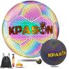 KPASON Soccer Ball, Holographic Glowing Soccer Ball Size 5 with Pump for Men, Women, Youth view 1