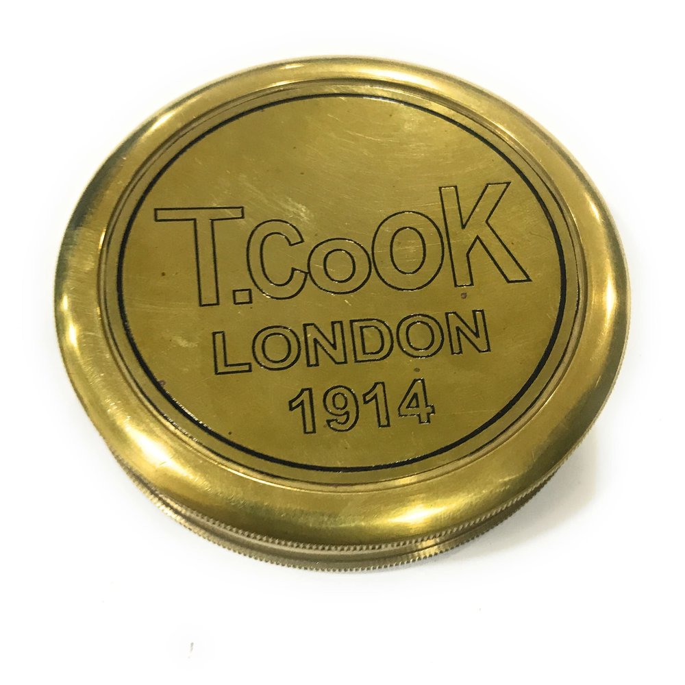 ARTIZANSTORE Brass T.Cook London Pocket Compass Unique Vintage Gift for All Occasion Camping Compass, Gift Compass