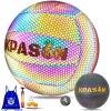 KPASON Holographic Volleyball, Indoor Outdoor Holographic Reflective Glowing Volleyball for Beach Game Gym Training (Official Size 5) view 1