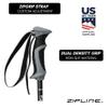Zipline Lollipop 14.0 Graphite Carbon Composite Ski Poles  Lightweight Ergonomic Grip, Vibration Dampening, Groomers and Freestyle. Choice of Skiers (Black Carbon Weave, 48" in./122 cm) view 2