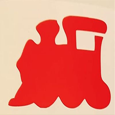 30 x red train stickers for craft embellishment and children's fun 5 cm x 2.5 cm (2" x 1")