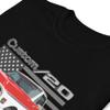 1972 Chevy C20 Custom 20 Vintage Pickup Truck Owner Short-Sleeve Unisex T-Shirt Black view 4