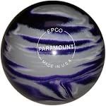 BuyBocceBalls - EPCO Duckpin Bowling Balls - - (4 3/4 inch- 3lbs. 10 oz.) Single - Marbleized - Purple, Grey & White - Made in USA