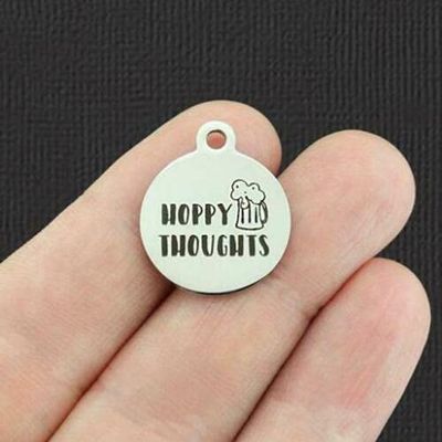 1 Charms Beer Stainless Steel Charm - Hoppy Thoughts