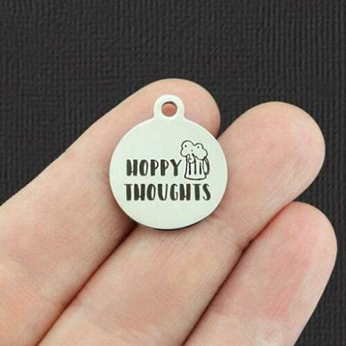 1 Charms Beer Stainless Steel Charm - Hoppy Thoughts