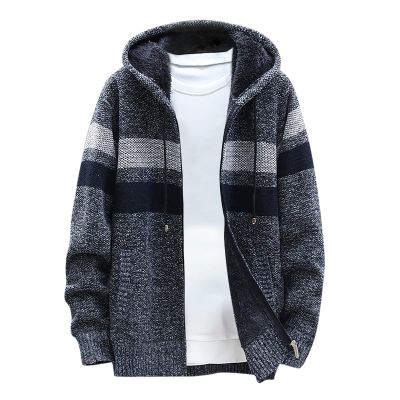 2024 Fashion Knitwear for Men's Sweater Coat Retro Lapel Button Plus Size Cable Knited Cardigan Henley Sweater