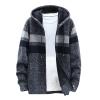 2024 Fashion Knitwear for Men's Sweater Coat Retro Lapel Button Plus Size Cable Knited Cardigan Henley Sweater view 1