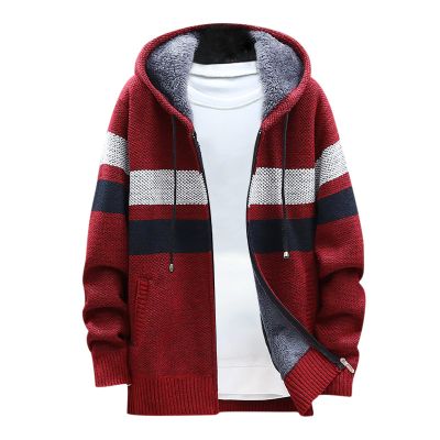 2024 Fashion Knitwear for Men's Sweater Coat Retro Lapel Button Plus Size Cable Knited Cardigan Henley Sweater