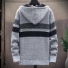 2024 Fashion Knitwear for Men's Sweater Coat Retro Lapel Button Plus Size Cable Knited Cardigan Henley Sweater view 2