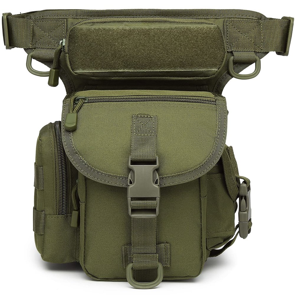 ATBP Tactical Drop Leg Pouch Thigh Pack Military Waist Pack For Motorcycle Racing Bike Cycling Hiking Horse Riding Army Green