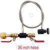 Paintball Co2 Tank Refill Adapter Hose to Fill 12oz, 16oz, 20oz Co2 Dual Valve Bottle view 2